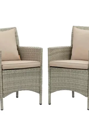 Budget Modway Conduit Outdoor Patio Wicker Rattan Dining Armchair Set of 2 -