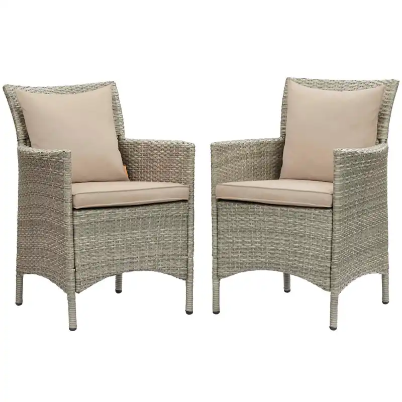 Budget Modway Conduit Outdoor Patio Wicker Rattan Dining Armchair Set of 2 -