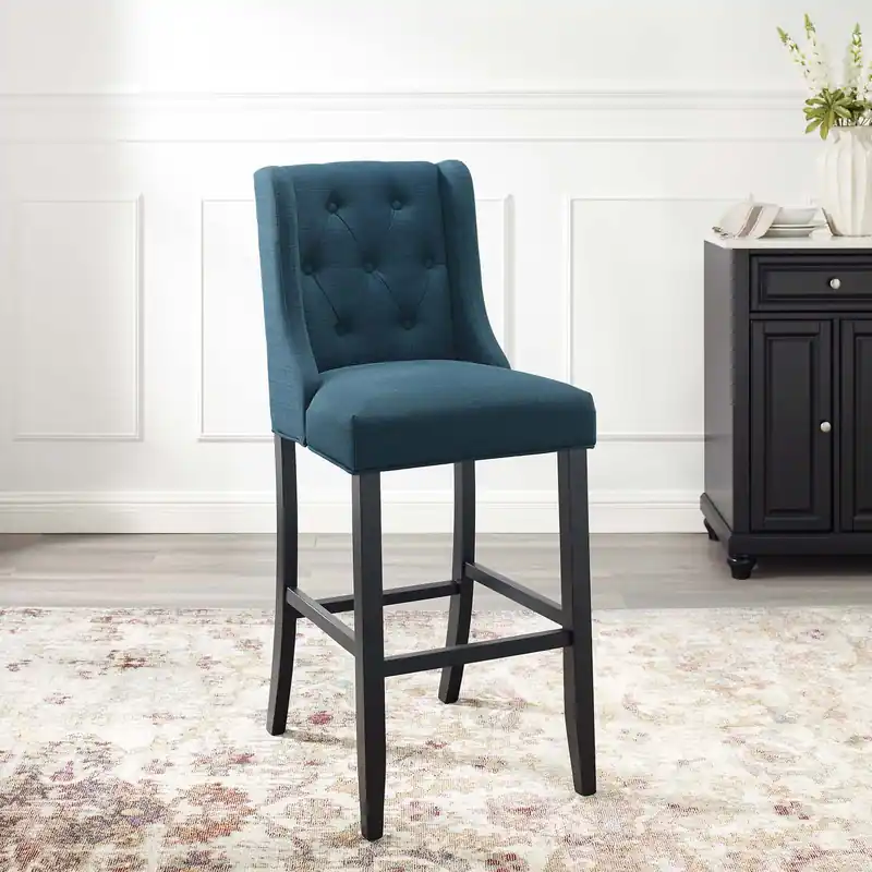 Modway Baronet Tufted Button Upholstered Fabric Bar Stool - EEI-3741 Super Sale