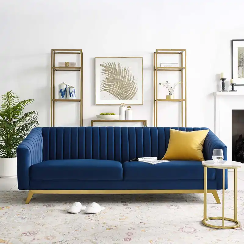 Worldwide Shipping Modway Valiant Vertical Channel Tufted Performance Velvet Loveseat - E