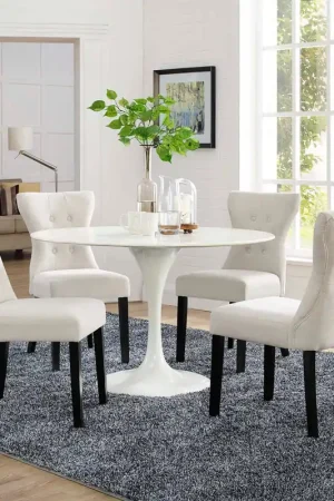 Big Sale Modway Silhouette Dining Side Chairs Upholstered Fabric Set of 4 - EEI