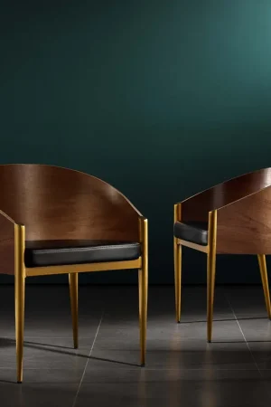 Big Sale Modway Cooper Faux Leather Dining Armchair - EEI-3337 - Gold