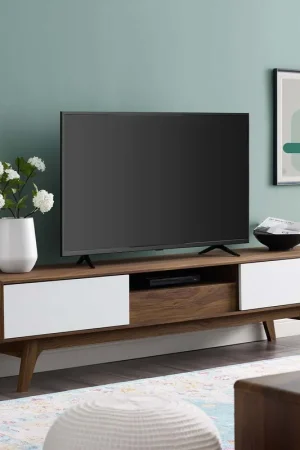 Best Choice Modway Envision 70" Media Console Wood TV Stand - EEI-3304 - Walnut White