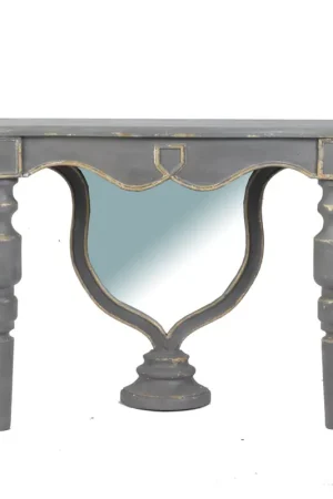 A&B Home Distressed Matte Gray Finished Table Exclusive