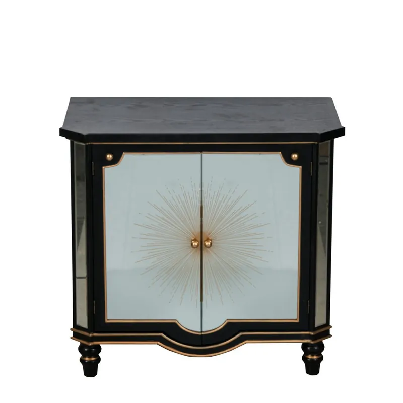A&B Home Cabinet With Mirrored Panels Instant Buy