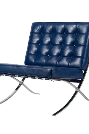A&B Home Blue Barcelona Chair Professional Grade