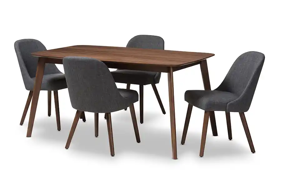 Baxton Studio Cody Mid-Century Modern Dark Grey Fabric Upholstered Wal Secure Checkout
