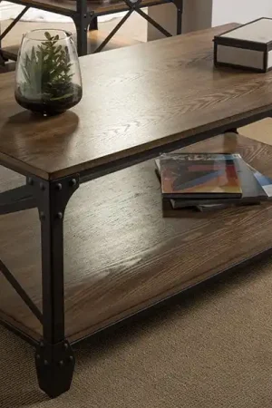 Baxton Studio Greyson Vintage Industrial Antique Bronze Occasional Cocktail Coffee Table - Brown Exclusive