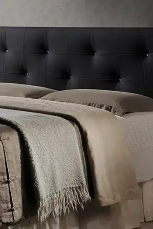 Baxton Studio Dalini Modern and Contemporary King Black Faux Leather H Place Order