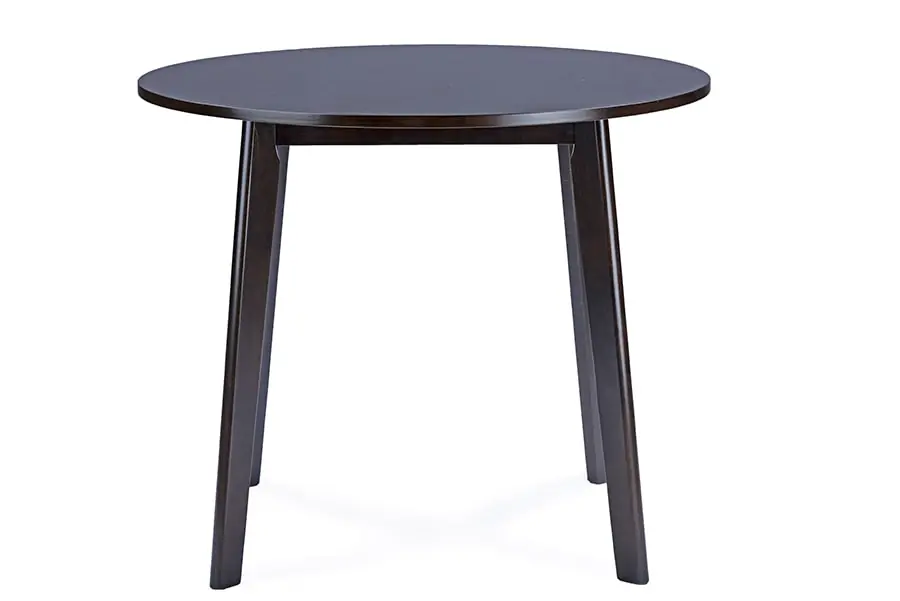 Baxton Studio Debbie Mid-Century Dark Brown Wood Round Dining Table - Dark Brown In Demand