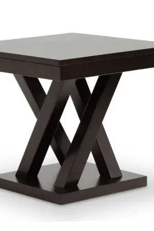 Baxton Studio Everdon Dark Brown Modern End Table - Dark Brown Limited Edition