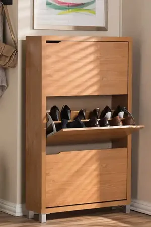 Wholesale Baxton Studio Simms Maple Modern Shoe Cabinet - Maple