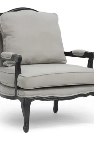 Baxton Studio Antoinette Classic Antiqued French Accent Chair - Beige Clearance