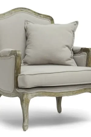 Baxton Studio Constanza Classic Antiqued French Accent Chair - Beige Buy Today