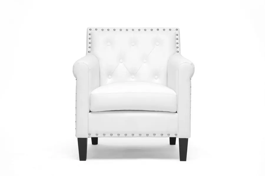 Baxton Studio Thalassa White Modern Arm Chair - White Big Sale