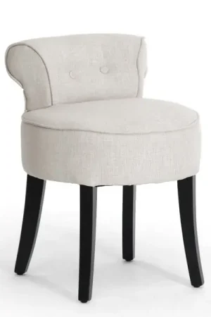 Baxton Studio Millani Beige Linen Modern Lounge Stool - Beige Markdown