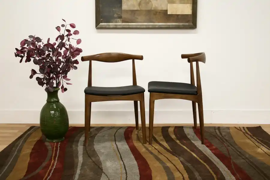 Baxton Studio Sonore Solid Wood Mid-Century Style Accent Chair Dining Chair - Walnut Buy Online
