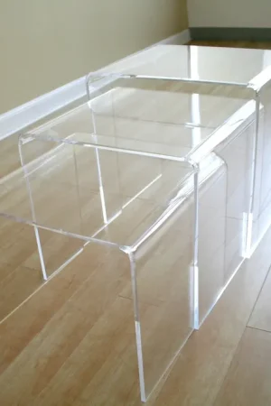 Baxton Studio Acrylic Nesting Table 3-Pc Table Set Display Stands - Clear Factory Price