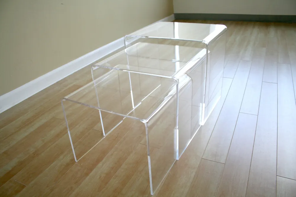 Baxton Studio Acrylic Nesting Table 3-Pc Table Set Display Stands - Clear Factory Price