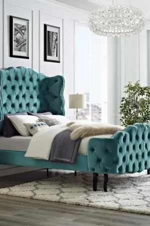Affordable Modway Violette Queen Tufted Wingback Performance Velvet Platform Bed