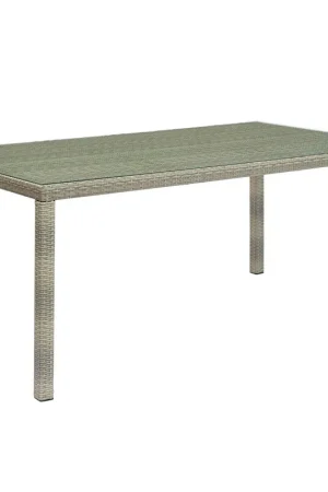 Best Price Modway Conduit 70" Outdoor Patio Wicker Rattan Dining Table Light Gray - EEI-2808 - Light Gray