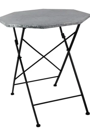 Next Day Delivery Vagabond Vintage Zinc Hexagonal Folding Table