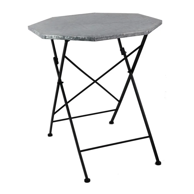 Next Day Delivery Vagabond Vintage Zinc Hexagonal Folding Table