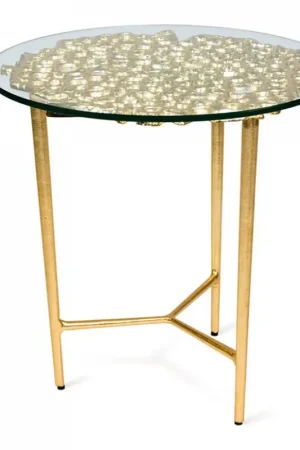 Markdown Gold Leaf Design Group Sponge Accent Table