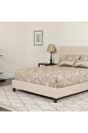 Professional Grade Flash Furniture Riverdale Queen Size Tufted Upholstered Platform Bed