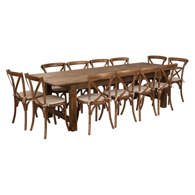 Brand New Flash Furniture Hercules Series 9' X 40'' Antique Rustic Folding Farm