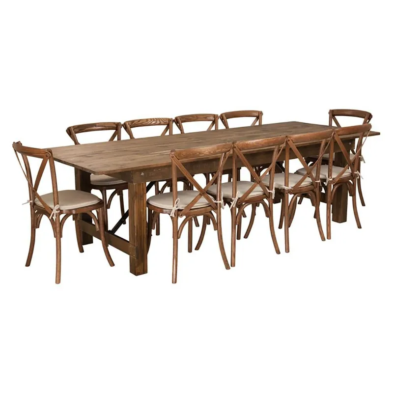 Mega Sale Flash Furniture Hercules Series 9' x 40'' Antique Rustic Folding Farm