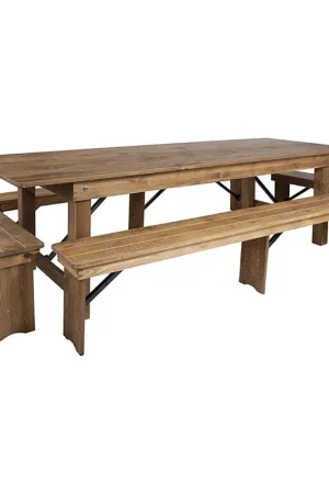 Flash Furniture Hercules Series 9' X 40'' Antique Rustic Folding Farm Hot Deal