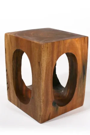 Strata Furniture Windows End Table in Walnut New Release