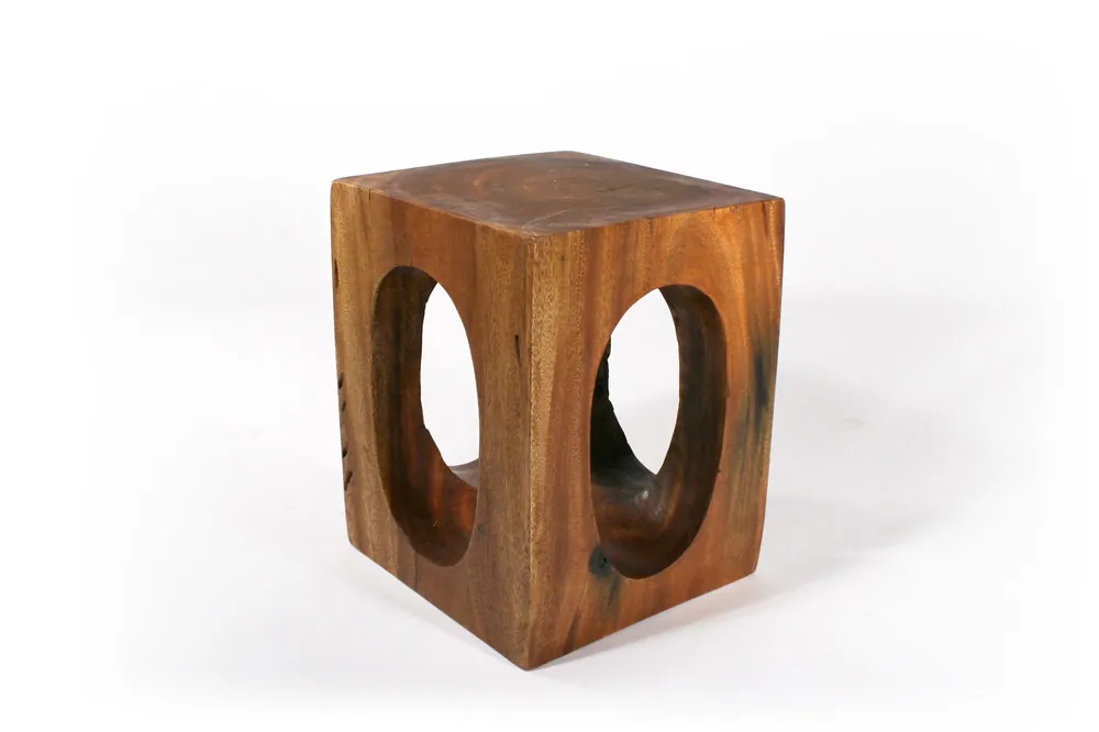 Strata Furniture Windows End Table in Walnut New Release