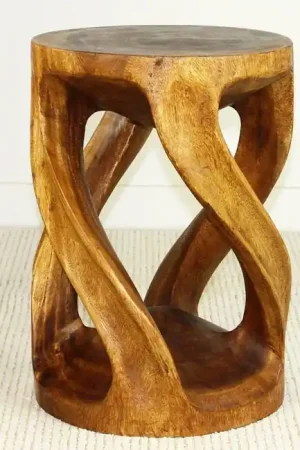 Holiday Sale Strata Furniture Round Wild Circular Twist End Table