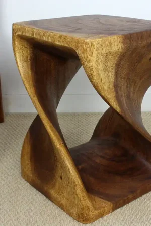 Strata Furniture Twist End Table 14" x 20" Premium