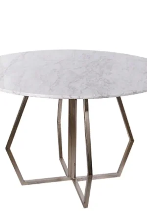 A&B Home White Marble Round Table In Demand