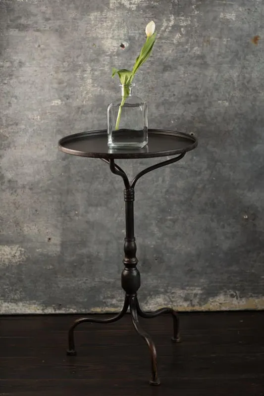 Vagabond Vintage Black Metal End Table Weekend Sale