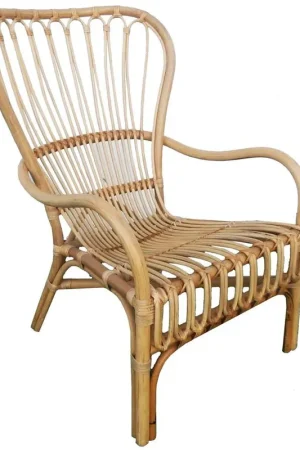 Fan Favorite HomArt Rattan Arm Chair - Natural - Set of 2 -Natural