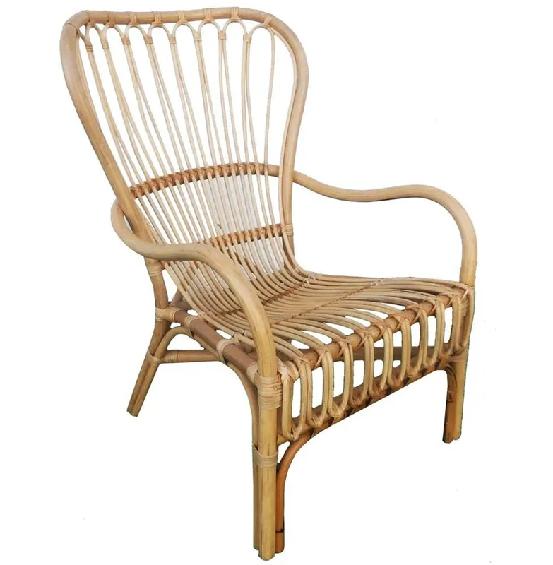 Fan Favorite HomArt Rattan Arm Chair - Natural - Set of 2 -Natural