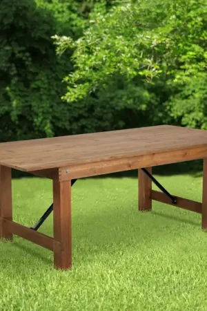 Flash Sale Flash Furniture Hercules Series Antique Rustic Solid Pine Folding Farm