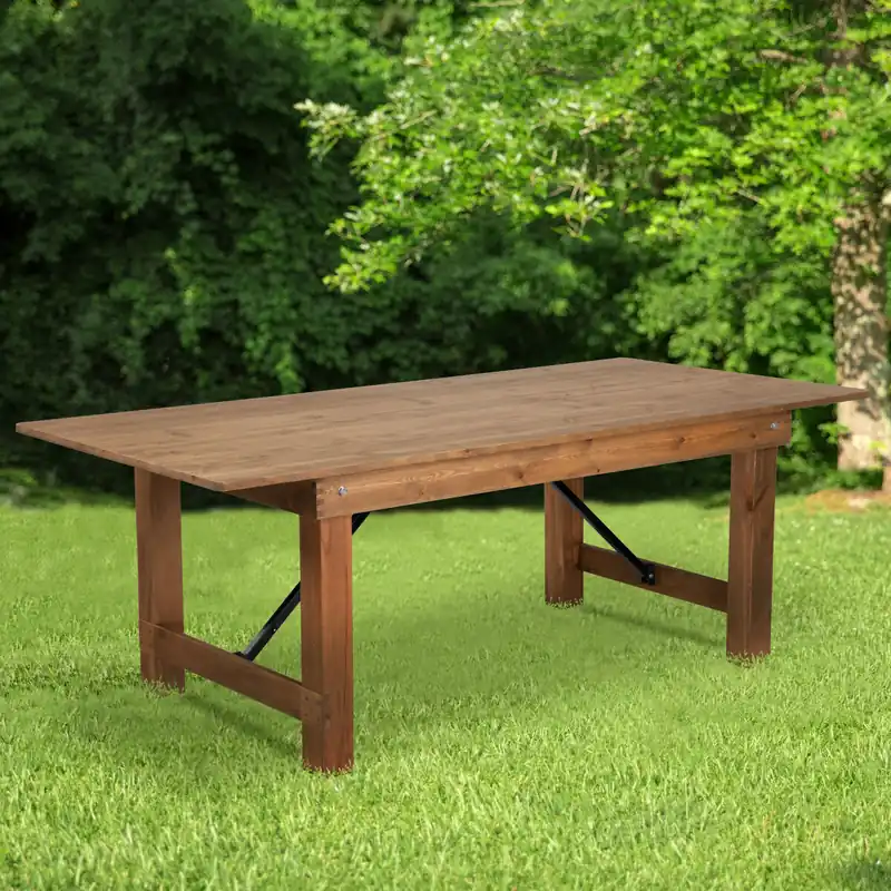 Flash Sale Flash Furniture Hercules Series Antique Rustic Solid Pine Folding Farm