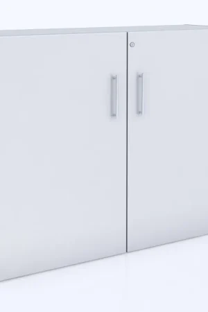 Whitney Brothers White Lockable Wall Cabinet Modern