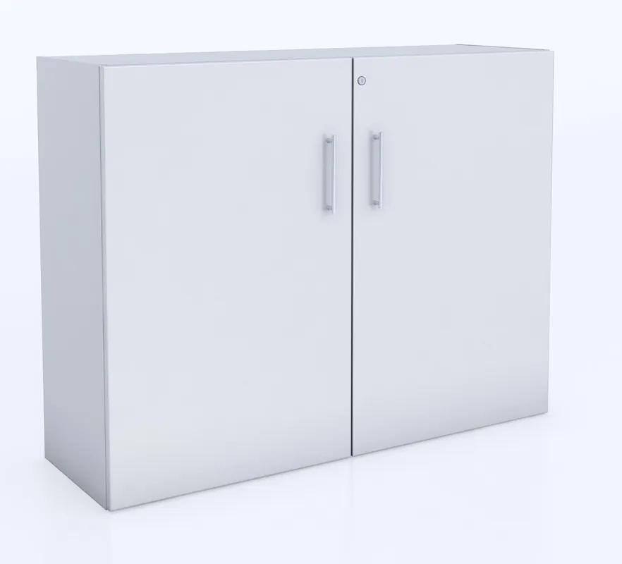 Whitney Brothers White Lockable Wall Cabinet Modern