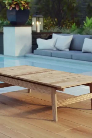 Best Seller Modway Bayport Outdoor Patio Teak Coffee Table - Natural - EEI-2699 - Natural