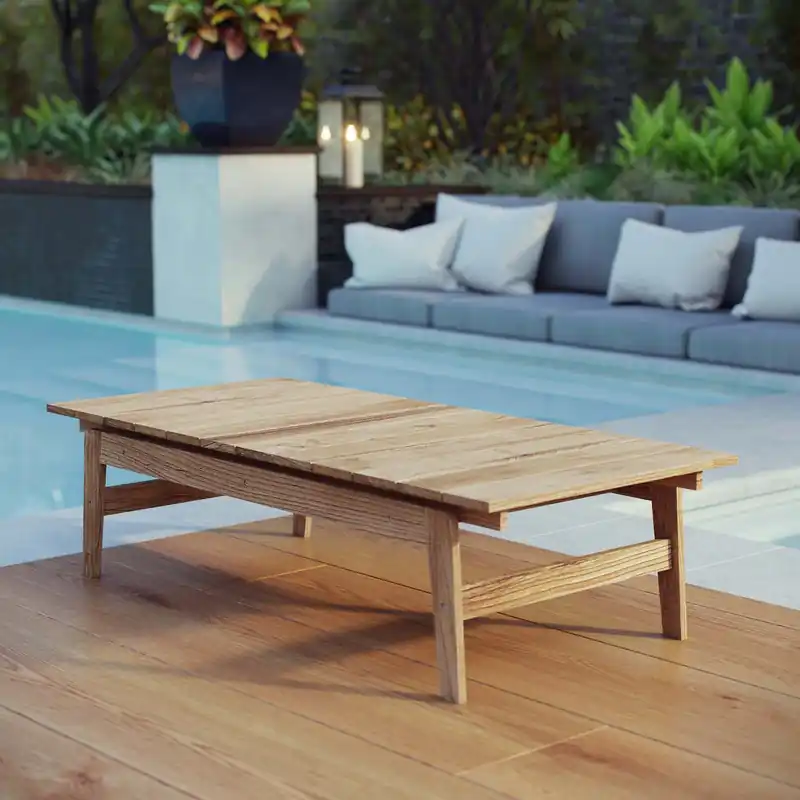 Best Seller Modway Bayport Outdoor Patio Teak Coffee Table - Natural - EEI-2699 - Natural