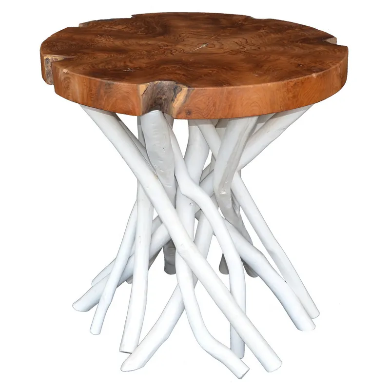 A&B Home Brown & White Wood Table Wholesale