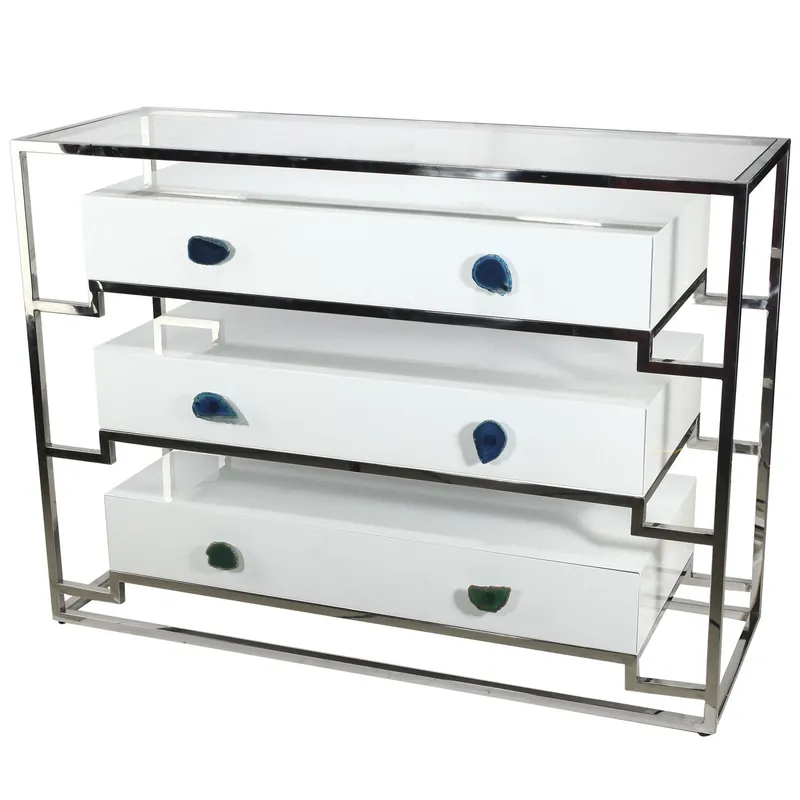 A&B Home Stainless Steel Cabinet With 3 Drawers Cheap