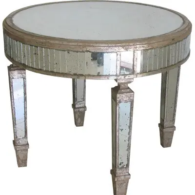 A&B Home Greer Mirrored Round Table Secure Checkout