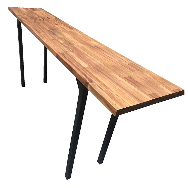 A&B Home Grand Acacia/Metal Modern Console Table Final Sale
